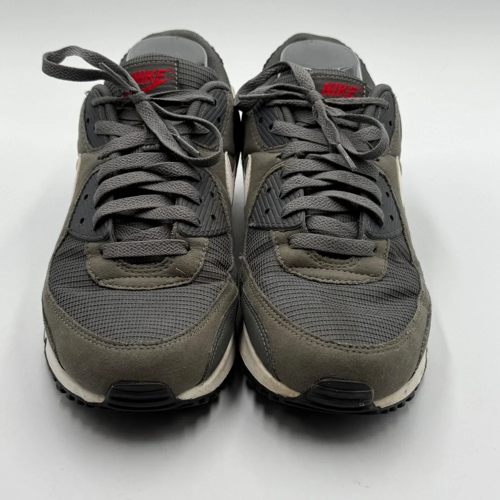 Nike Air Max 90 Iron Grey Dark‎ Smoke Grey Red DR0145-003 Mens 11